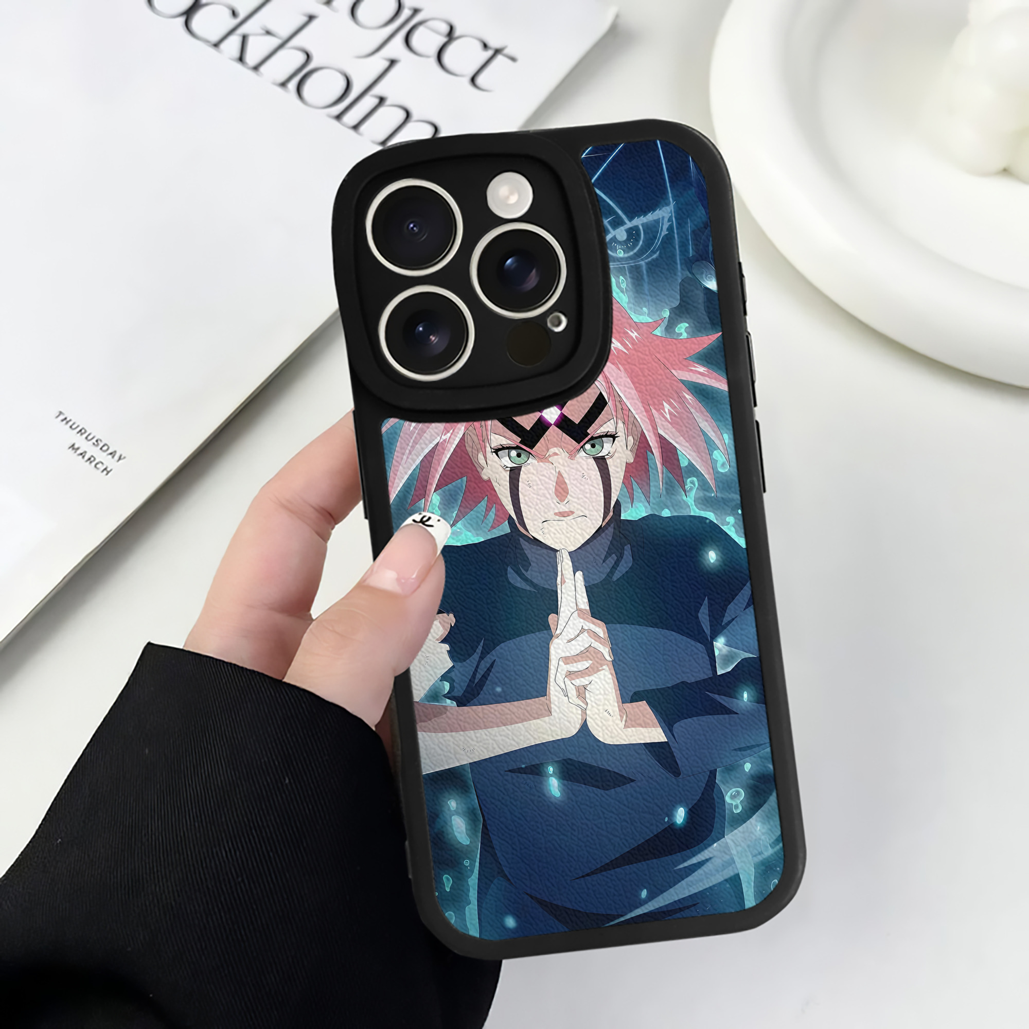 （画像用） NARUTO -ナルト- NARUTO -ナルト- 疾風伝 【iPhone 16シリーズ対応】シリコンスマホケース（レザー調） 材質：シリコン
